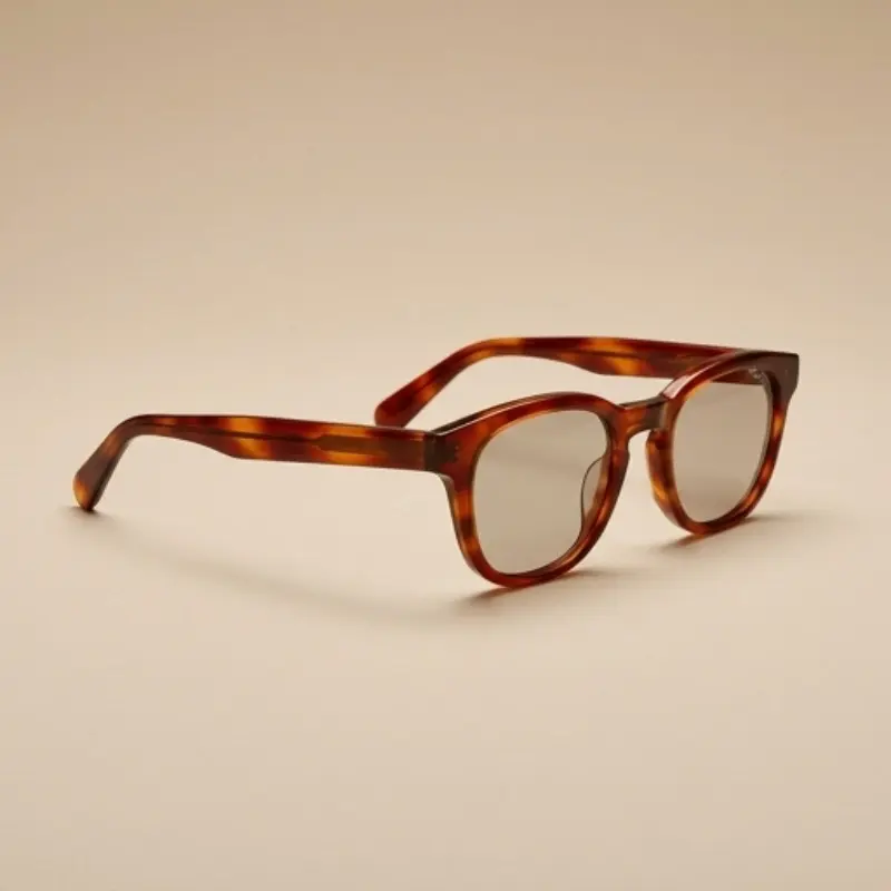 Acetate sunglasses in a rich signature color — brand color strategy guide for eyewear brands