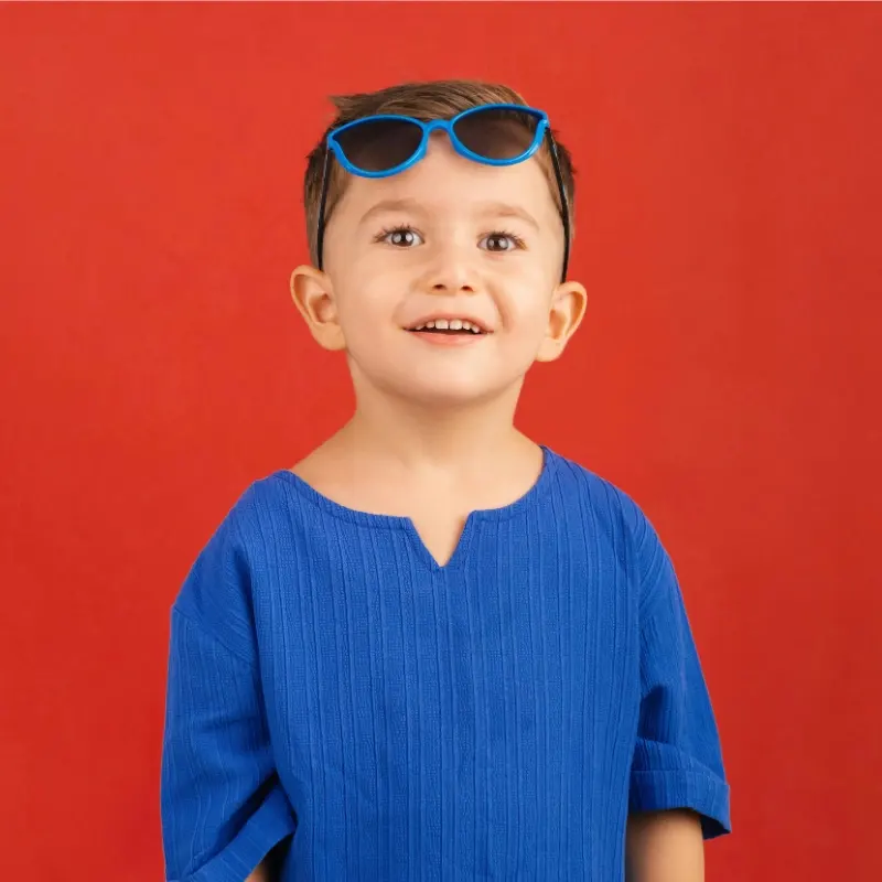 Colorful TR90 sunglasses for kids — lightweight, flexible material guide for children's eyewear brands