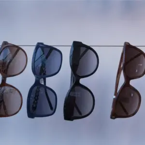 TR90 sunglasses in solid, transparent, and gradient colors — customization options for eyewear brands